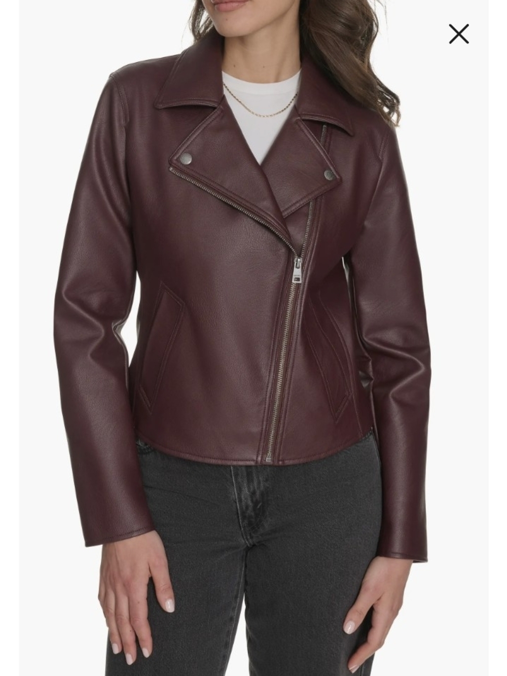 Levi's Deep Burgundy Faux Leather Moto Jacket
